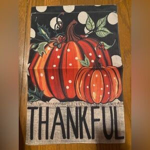Garden Flag Autumn Fall Thanksgiving 12" x 18" NWOT